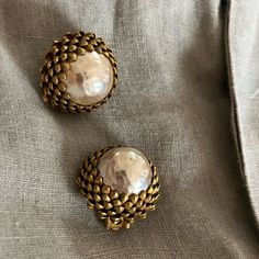 Miram Haskell Vintage Acorn Pearl Earrings Clip On Acorn Jewelry, Miriam Haskell Jewelry, Brown Jewelry, Faux Pearl Earrings, Miriam Haskell, Earrings Color, Clip On, Faux Pearl, Pearl Earrings