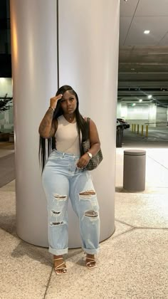 Summer Outfits Black Woman Slim Thick, 80s Club Outfits Women, Orlando Nightlife Outfit, Cookout Outfit Ideas, Grown Woman Outfits Summer, Black Women Summer Outfits, Curvy Casual Outfits, Plus Size Baddie Outfits, Effortlessly Chic Outfits