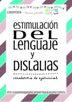 a book cover with the words estmulacion del lenguae y dislalas