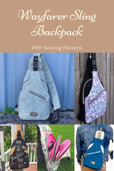 the ultimate wayfare sling backpack sewing pattern is easy to sew and can be used for