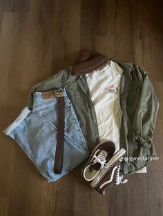 Men’s Grunge Aesthetic, Yellow And Black Shirt Outfit, Men’s Jackets Casual, Tumblr Era Outfit, Masc Thrifted Outfits, Cathartic Vest Outfit, Granola Guy Aesthetic Outfits, Masc Boho Outfits, Masc Clothes Aesthetic