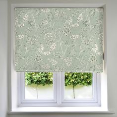 McAlister Textiles Eden Duck Egg Blue Printed Roman Blind Roman Blinds Standard Lining 130cm x 200cm Blinds Bay Window, Blinds Kitchen, Conservatory Blinds, Bay Window Blinds, Blinds For French Doors, Traditional Cushions, Geometric Curtains, Teal Cushions, Purple Cushions