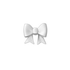 a white bow on a white background