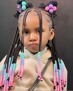 Cute Hairstyles For Natural Hair, Rubber Band Hairstyles For Kids, Lil Girl Hairstyles Braids, Girls Braided Hairstyles Kids, Classic Braids, Hairstyles For Natural Hair, Daughter Hairstyles, Toddler Braided Hairstyles, Rubber Band Hairstyles