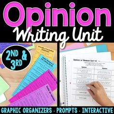 opinion writing unit for 2nd and 3rd grade students with graphic organizer, propps interactive