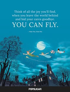 peter pan's fairy tale quote about you can fly