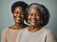 two women are smiling for the camera