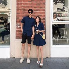 Couple Outfits Matching Casual, Couple Outfits Korean, Prenup Outfit, Fashion Top Outfits