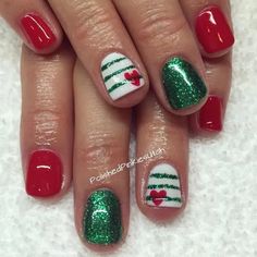 Nails December, December Nails, Fingernail Designs, Christmas Gel, 28 December, Cute Christmas Nails, Christmas Nails Easy, 17 December, Christmas Gel Nails