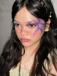 Hair Aesthetic Braids, Mermaid Hair Aesthetic, Dark Mermaid Makeup, Mermaid Costume Makeup, Aesthetic Braids, Makeup Halloween Costume, Mermaid Face Paint, 2000s Makeup Looks