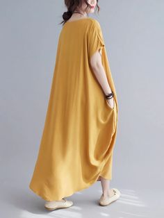 SPECIFICATIONSWaistline: Loose waistType: RegularStyle: CasualSleeve Style: Batwing SleeveSleeve Length(cm): ShortSize: Plus Size DressSilhouette: A-LINESeason: SummerRelease Date: Summer 2022Profile Type: APattern Type: SolidOrigin: CN(Origin)Neckline: O-NeckModel Number: D053Material: Cotton,PolyesterGender: WOMENFab Summer Rayon Dresses With Pockets, V-neck Maxi Dress With Pockets For Daywear, Short Sleeve Non-stretch Maxi Dress For Fall, Non-stretch Short Sleeve Maxi Dress For Fall, Stretch Dress With Pockets And Short Sleeves, Casual Long Maxi Dress In Solid Color, Casual Long Solid Color Maxi Dress, Casual Solid V-neck Midi Dress, Spring Stretch Plain Dresses