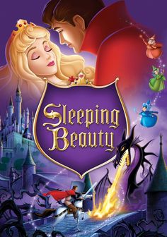 the poster for walt's sleeping beauty, which is featured in an animated movie