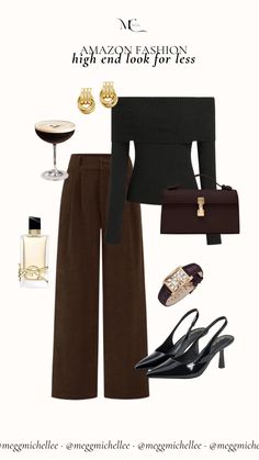 espresso outfit inspo, date night outfit, winter outfits, girls night out, amazon fashion finds Espresso Outfit, Date Night Outfit Winter, Outfit Inspo Date Night, Amazon Outfit Ideas, Night Outfits Winter, Classy Business Outfits, Amazon Fashion Finds, Top Fashion Bloggers, Outfit Winter