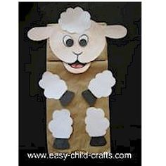 an animal made out of brown paper on a black background with the words easy child crafts written below it