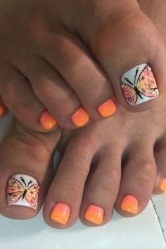 Summer Pedicure, Nagellack Trends, Pretty Toe Nails, Nails Spring, Nail Swag