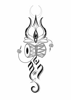 a black and white drawing of a snake with flames on it's back end