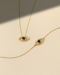 GELIN Diamond 14K Solid Gold & Diamond Jewelry Jewel Makeup, Trendy Silver Jewelry, Engravable Jewelry, Gold Jewels Design, Antique Necklaces Design, Jewelry Name, Not Caring, Evil Eye Necklace Gold