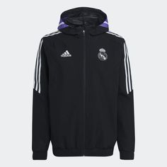 Real Madrid Voetbalshirts 2023/2024 - Voetbalbibliotheek Adidas Outfit Men, Adidas Online, Black Adidas, Nike Jacket, Adidas Jacket