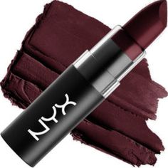 NYX Matte Lipstick in Dark Era Trendy Nails Dark, Trendy Nails Matte, Mac Makeup Eyeshadow, Dark Era, Matte Lipstick Brands, Nyx Matte Lipstick, Drugstore Lipstick, Ideas For Nails, Nyx Matte