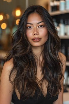 Dimensional Hair, Dark Brown Hair Balayage, Rich Brown Hair, Dark Chocolate Brown Hair, Rambut Brunette, Balayage Hairstyles, Black Hair Balayage, Dark Brunette Hair, Brown Hair Looks