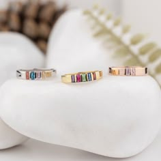 Baguette Birthstone Ring, Mother Grandma Family Ring Gifts, Gold Silver Dainty Ring, Personalize Gift, Valentines Gift Her, Handcraft Ring - Etsy Christmas Gift Her, Birthstone Ring Mothers, Fantasy Earrings, Family Ring, Cool Piercings, Family Rings, Mom Ring, Mother Rings, Ring Gifts