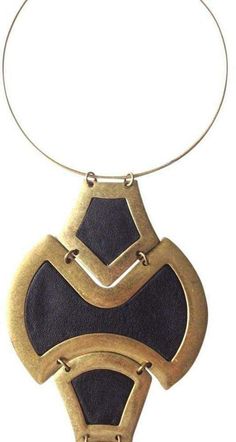 Go futuristic-chic with this bold necklace, perfect for pulling together any look. Metal collar necklace. Hinged faux-leather-plated statement charm. Hook closure. Zinc, Faux Leather, Brass Metal Collar, Bold Necklace, Plate Necklace, Collar Necklace, Jewelry Inspiration, Metallica, Gold Metal, Statement Necklace, Latest Trends