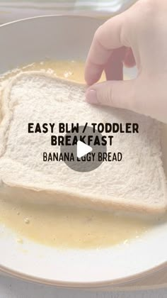 Chelsey Watkins on Instagram: "BLW / Toddler Breakfast - Banana Eggy Bread 🍌 

This has been one of my favourite breakfasts to make since starting baby led weaning with my eldest 5 years ago! 

🍓 We serve ours with fresh fruit and Greek yoghurt 

👶🏼 suitable from 6 months +

🍌 In a bowl add 1 banana, 1 egg, splash of milk and a pinch of cinnamon into a bowl and mash with a fork until well combined. Dip 1 piece of bread into the mixture on both sides and allow to soak the mixture up. In a frying pan, add a little oil/butter and heat over a low heat. Fry each side for 1-2 minutes until the egg has cooked

#weaning #babyledweaning #wean #toddler #toddlerfoods #blw #kidsfood #toddlerbreakfast #breakfast #breakfastideas #easymeals #budgetfriendly #easyrecipes #eggybread #frenchtoast" Blw Breakfast Ideas 1 Year, Breakfast For 10 Month Old, Recipes For 1 Year Baby, One Year Old Breakfast, Breakfast Ideas For 1 Year Baby, One Year Baby Food, Baby Breakfast Ideas 1 Year Easy, Easy Breakfast For 9 Month Old, Baby Food 1 Year