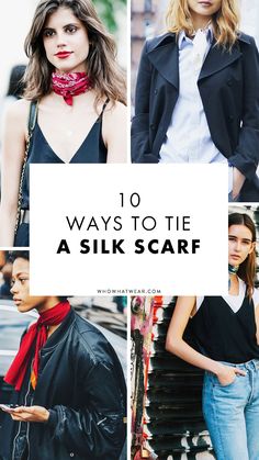 How To Style A Square Silk Scarf, Silk Scarf And Blazer Outfit, Gucci Silk Scarf Outfit, How To Wear A Kerchief, How To Tie A Scarf Like A French Woman, French Silk Scarf Style, Ways To Wear Silk Scarves, Short Silk Scarf Tying, Neck Scarfs For Women