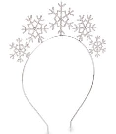 From Merry & Bright&#x2C; this headband features:Silver tone platingClear rhinestonesFlexible metal bandApprox. 17" lengthImported. Snowflake Headband, Merry Bright Christmas, Silver Headband, Bright Christmas, Christmas Snowflakes, Silver Crystal, Dillard's, Clear Rhinestones, Holiday Fashion