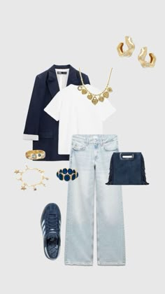 Ootd Jean Bleu, Jean Bleu Outfit, Stockhome Outfits, White Shirt Jeans Outfit, Outfit Jean Bleu, Summer Weather Outfits, Dressing Capsule, Fall Outfits Shein, Outfit With Blue Jeans