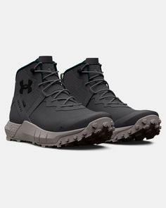 Men's UA Micro G® Valsetz Trek Mid Leather Waterproof Tactical Boots Under Armour Boots, Armour Boots, Waterproof Shoes For Men, Tactical Shoes, Kicks Shoes, Trekking Shoes, Best Shoes For Men, Under Armour Shoes