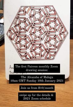 an advertisement for the first person mostly zoom drawing session at the azazba of mahlga