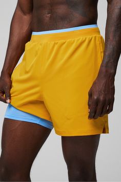 The Fundamental Short II Lined 5in FL2 yellow male Activewear >> Mens >> Bottom >> Shorts >> Lined Shorts regular 4-Way Stretch/Anti-Static/Anti-Stink/External Pockets/Hidden Pockets/Lined/No-Roll Waistband/Sweat Wicking/UPF 50 Raise The Bar, Training Shorts, Mens Activewear, Workout Gear, The Bar, Upf 50, Mens Bottom, Short Sets, Active Wear