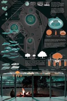 an info poster showing the different types of trees and how they are used to make them