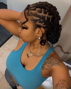 Locs Black Women Hairstyles, Starting Locs, Locs Black Women, Short Dreadlocks Styles, Dreads Styles For Women