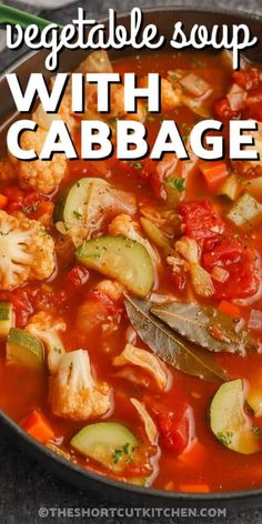 This cabbage vegetable soup is the perfect comfort food for chilly days! Full of fresh vegetables like cabbage, cauliflower, carrots, and celery, it’s simmered in a rich beef broth that’s both flavorful and hearty. It's easy to make, super nutritious, and easily customizable to suit your tastes. Plus, it’s freezer-friendly, making it a great recipe for meal prep. Serve it with a side of crusty bread or grilled cheese for a complete, comforting meal everyone will love! #theshortcutkitchen