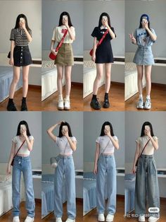 Japanese Ootd, Stylish Jeans Outfit, Korean Fits, Teen Style, Simple Style Outfits, Fashion Sketches Dresses, Stylish Jeans