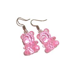 "Pastel Baby Teddy Bear Earrings These measure 2\" long" Teddy Bear Earrings, Baby Teddy Bear, Silver Star Earrings, Baby Rosa, Baby Teddy, Bear Earrings, Bunny Earrings, Doll Jewelry, Earring Holder