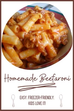 homemade beef and pasta recipe for kids to make with the help of an adult cook