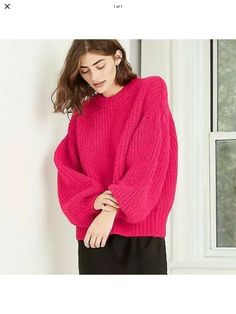 Women's Balloon Sleeve Boat Neck Pullover Sweater - A New Day Pink Condition is "New with tags". Shipped with USPS Priority Mail. Michigan Apparel, Hot Pink Sweater, Fuzzy Pullover, Simple Sweaters, True Spring, Target Style, Thick Sweaters, Pink Balloons, Boatneck Sweater