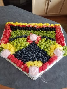 a cake made to look like a fruit platter