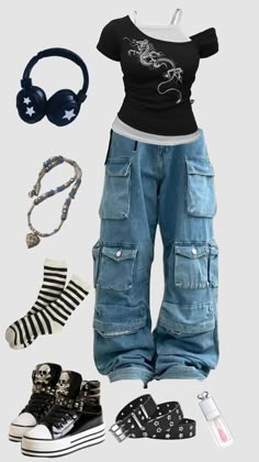 Clothes Clothes Shuffles, Fire Clothes, Alt Outfits, Outfit Inspo Casual, 2000s Fashion Outfits, Cute Everyday Outfits