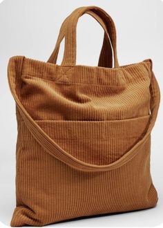 Corduroy Bag Totes, Corduroy Sewing Projects, Tote Bag Inspiration, Corduroy Bag, Sac Tote Bag, Sacs Tote Bags, Diy Tote