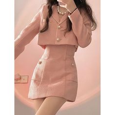 Size: M, Color: Suit Susie Core, Outfit Jupe, Pink Suits Women, Briar Beauty, Elegant Suit, Glamour Outfit, Business Outfits Women, Kawaii Fashion Outfits, Suspender Skirt