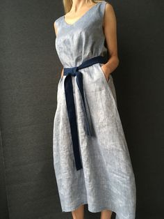 "Linen dress for women, it's elegant, minimalist, and is sure to compliment every occasion, from formal gatherings to outings with friends. Made from 100% European flax, length in front is ± 120 cm(47\"), on back 138 cm(54\") Before placing an order, check the approximate measurements given below. If you are unsure about your size or would like to adjust the length of the item, you could leave your personal measurements (height, bust, waist and hips) in a personalization box. SIZE and FIT Size X Elegant A-line Linen Dress With Pockets, Elegant Linen A-line Maxi Dress, Elegant Linen Dress With Relaxed Fit, Elegant Linen Midi Dress With Relaxed Fit, Elegant Relaxed Fit Linen Midi Dress, Elegant Relaxed Fit Linen Dress, Elegant Summer Dress With Pockets, Elegant Summer Linen Dress In Relaxed Fit, Long Linen Dress For Daywear