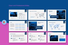 the clean and professional powerpoint presentation is displayed on a purple background with blue accents