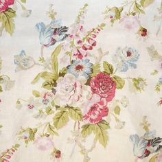 an image of a floral fabric with flowers on it