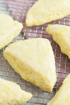 lemon scones on a cooling rack ready to go into the oven or baked in the oven