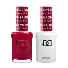 Daisy DND - Gel & Lacquer Duo - 429 Boston University Red Size: 0.5Oz / 15ml. Dnd Red Gel Polish Christmas, Polish Christmas, Red Lake, Boston University, Red Nail Polish, Nail Color