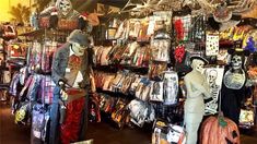 a store filled with lots of halloween items